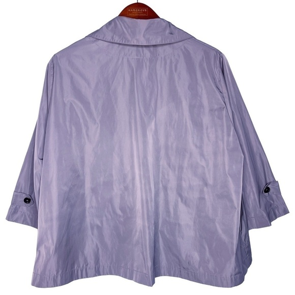 PLANET by Lauren G Button Front Lightweight Nylon Jacket One Size in Taupe - Picture 5 of 14